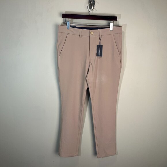 NWT Mizzen+Main Men's tan performance Slim Fit golf Pants 32 X 30 NEW - Picture 7 of 7
